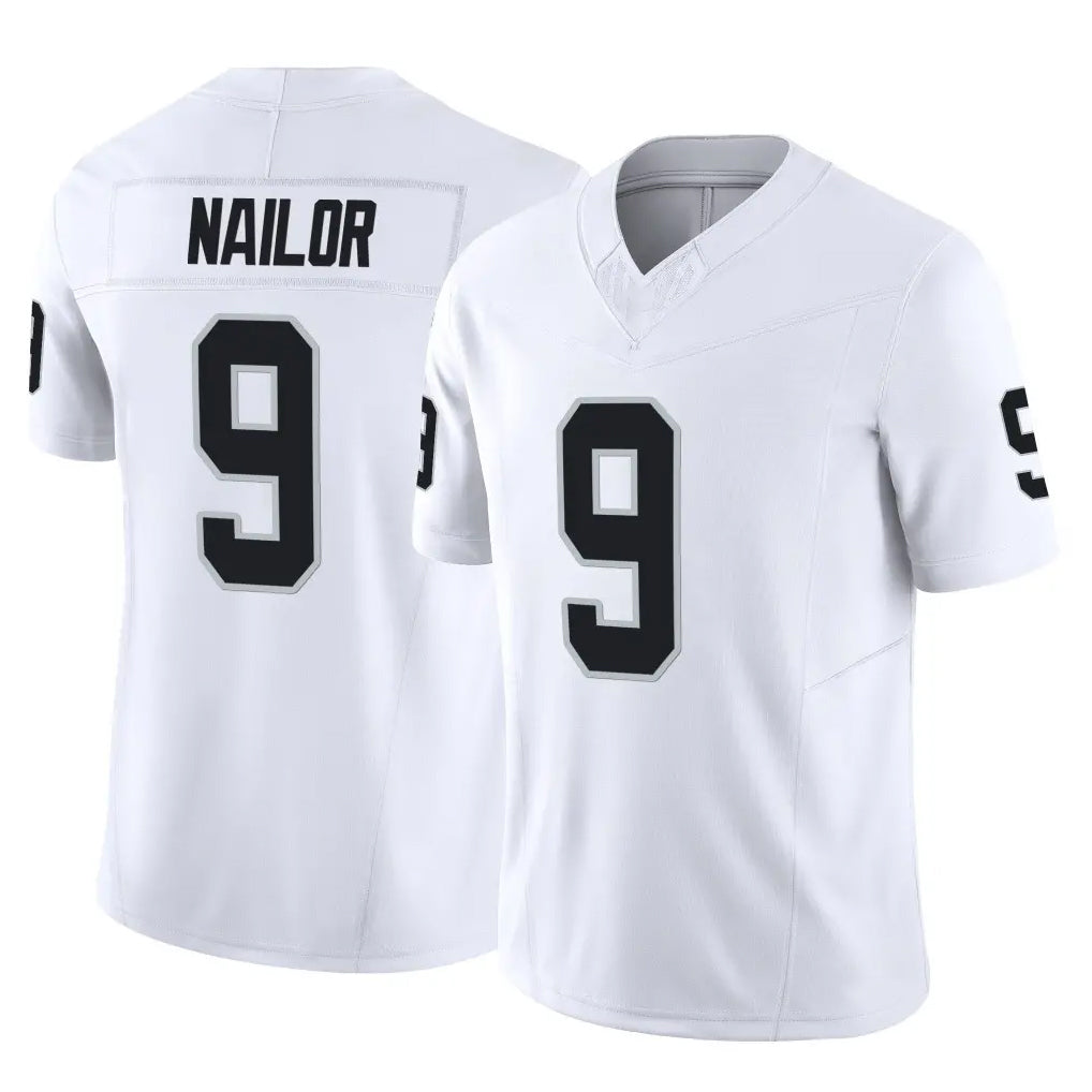 LV.Raiders #9 Jalen Nailor Player White Limited Vapor F.U.S.E. Home Game Odoa Stitched Jerseys