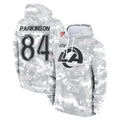LA.Rams #84 Colby Parkinson Player Arctic Camo Salute to Service Hoodies Limited Game Odoa Stitched Jerseys