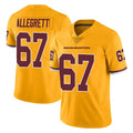 W.Commanders #67 Nick Allegretti Player Gold Limited Color Rush Home Game Odoa Stitched Jerseys