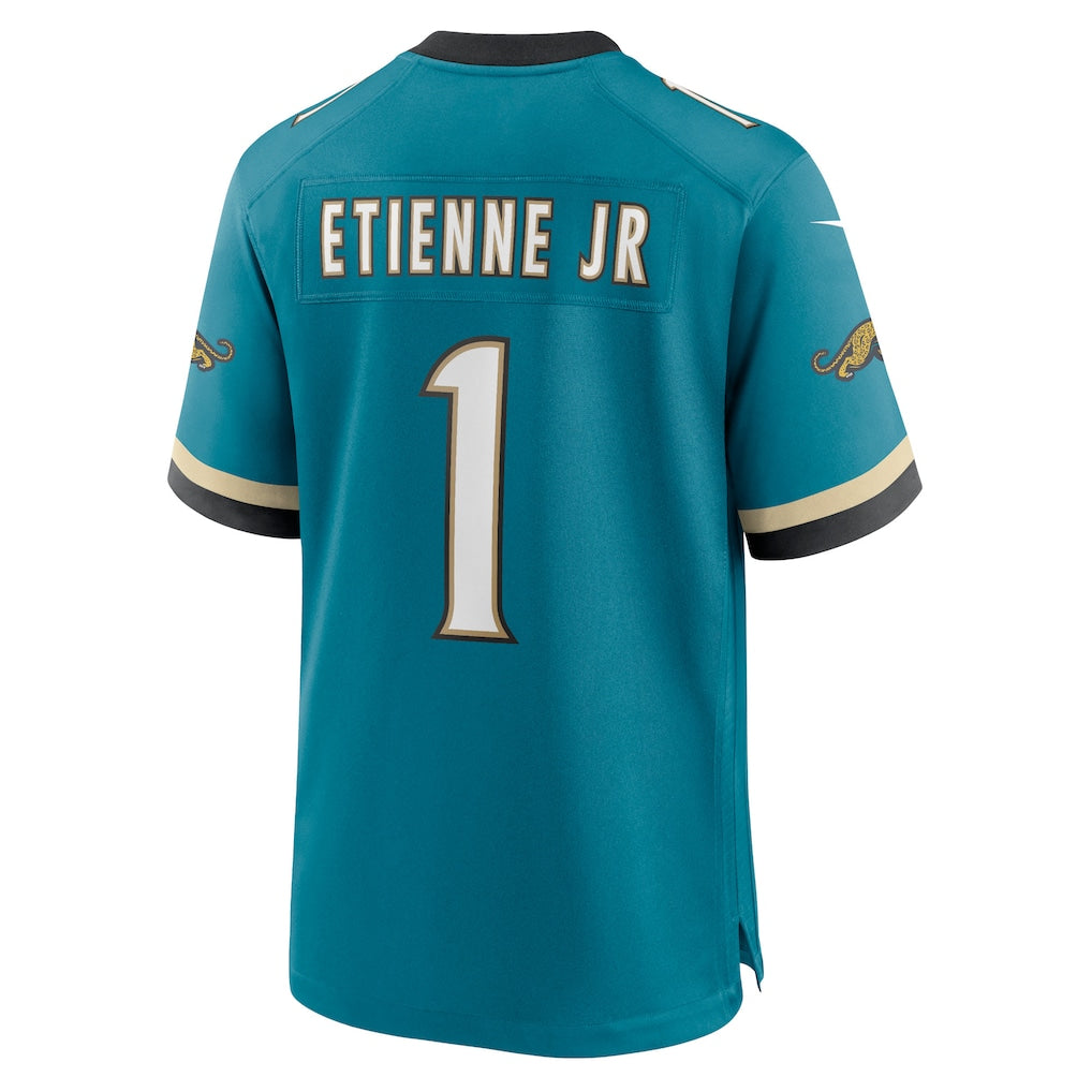 Odoa J.Jaguars #1 Travis Etienne Jr Teal Prowler Throwback Player Game Jersey
