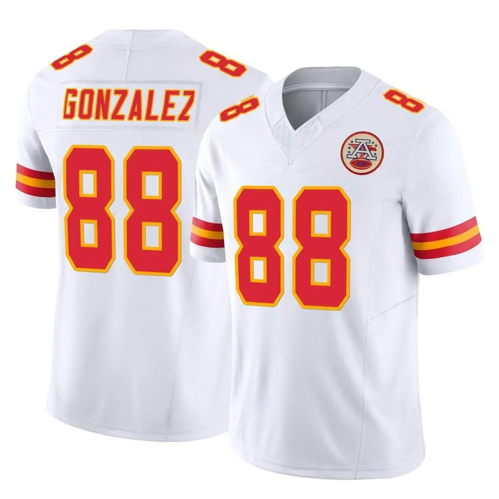 KC.Chiefs #88 Tony Gonzalez Player White Limited Vapor F.U.S.E. Home Game Odoa Stitched Jerseys