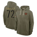 W.Commanders #72 Josh Conerly Jr. Player Olive Salute to Service Pullover Hoodies Limited Home Odoa Stitched Jerseys