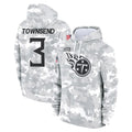 T.Titans #3 Tommy Townsend Player Camo Arctic Salute to Service Pullover Hoodies Home Game Odoa Stitched Jerseys