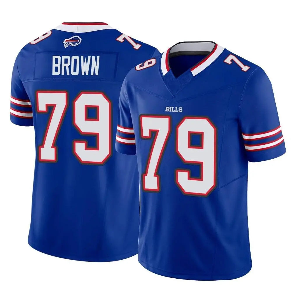 B.Bills #79 Spencer Brown Player Royal Vapor F.U.S.E. Limited Home Game Odoa Stitched Jerseys