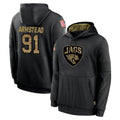 J.Jaguars #91 Arik Armstead Player Black Salute to Service Hoodies Limited Game Odoa Stitched Jerseys