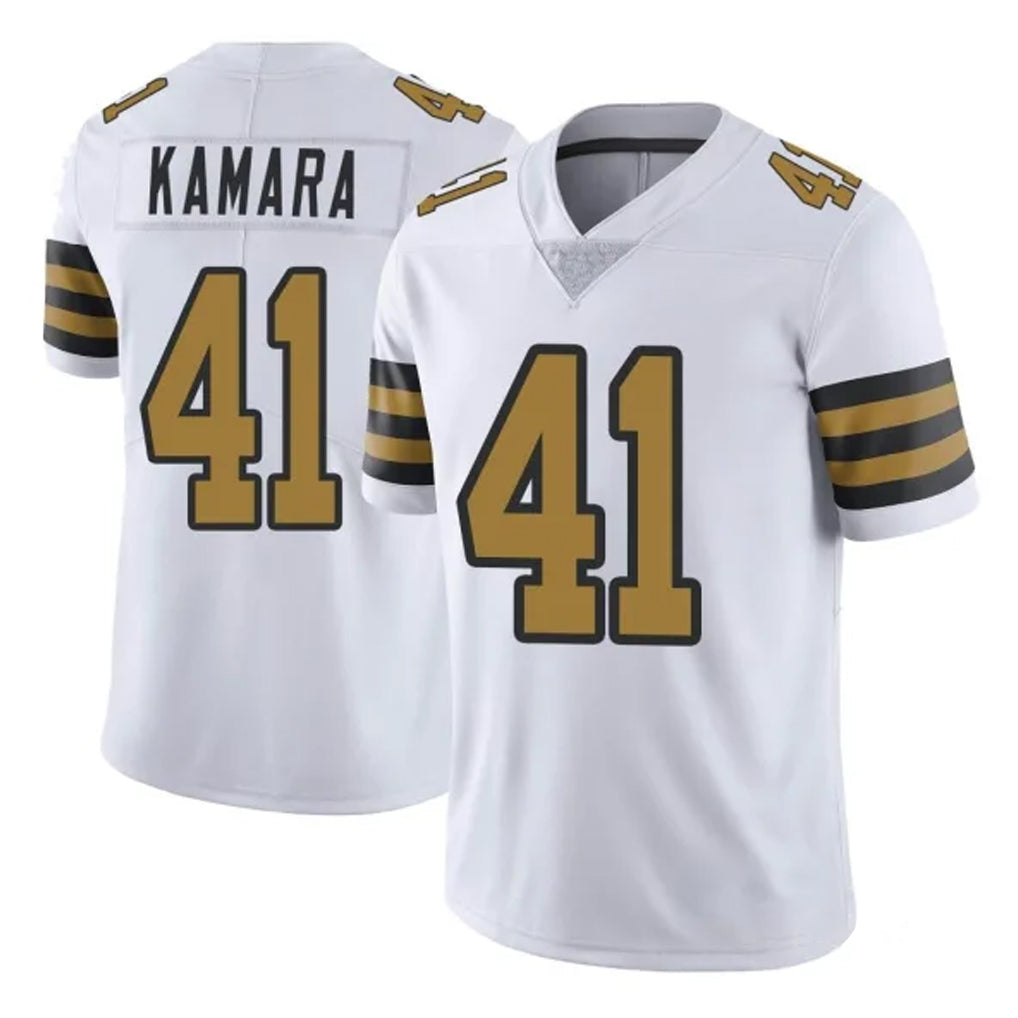 NO.Saints #41 Alvin Kamara Player White Limited Color Rush Home Game Odoa Stitched Jerseys