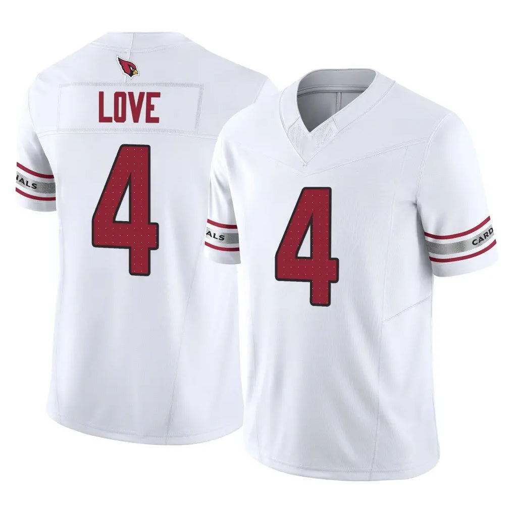 A.Cardinals #4 Jeremiyah Love Player White Vapor F.U.S.E. Limited Home Game Odoa Stitched Jerseys