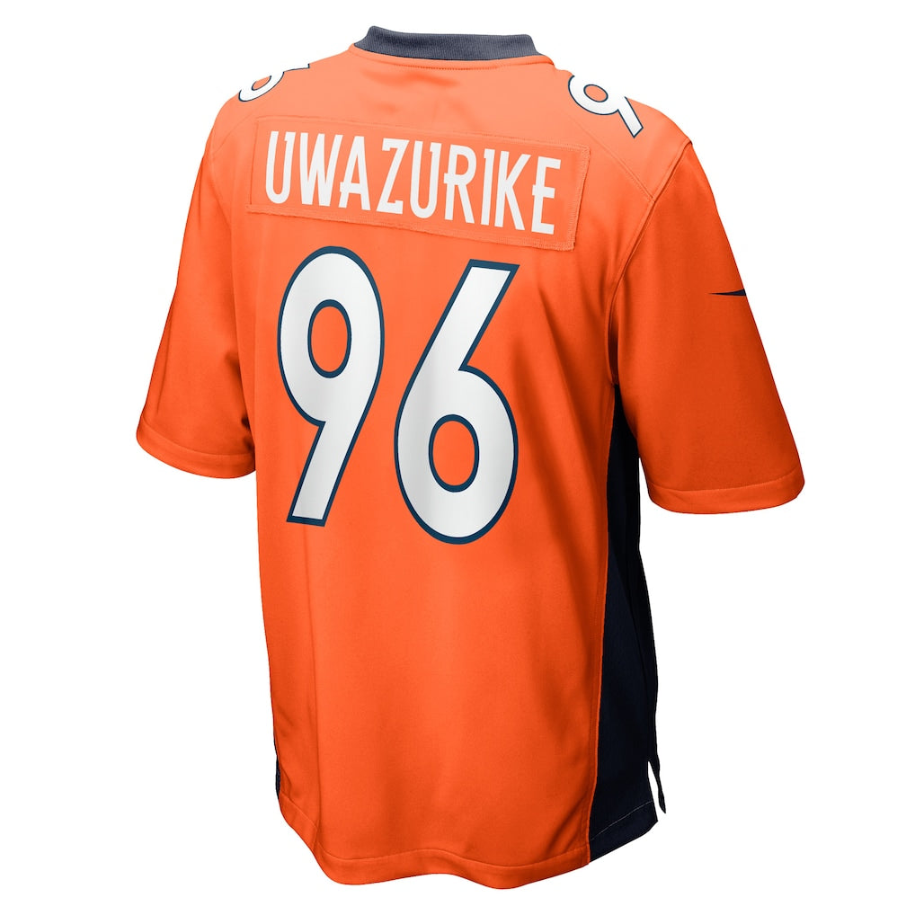 Odoa D.Broncos #96 Eyioma Uwazurike Orange Game Player Jersey