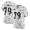 B.Ravens #79 Ronnie Stanley Player Arctic Camo Salute to Service Limited Odoa Stitched Jerseys