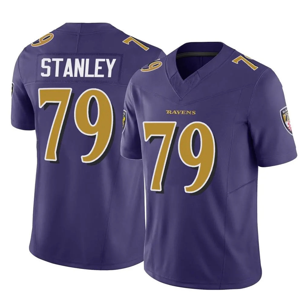 B.Ravens #79 Ronnie Stanley Player Purple Vapor F.U.S.E. Limited Odoa Stitched Jerseys