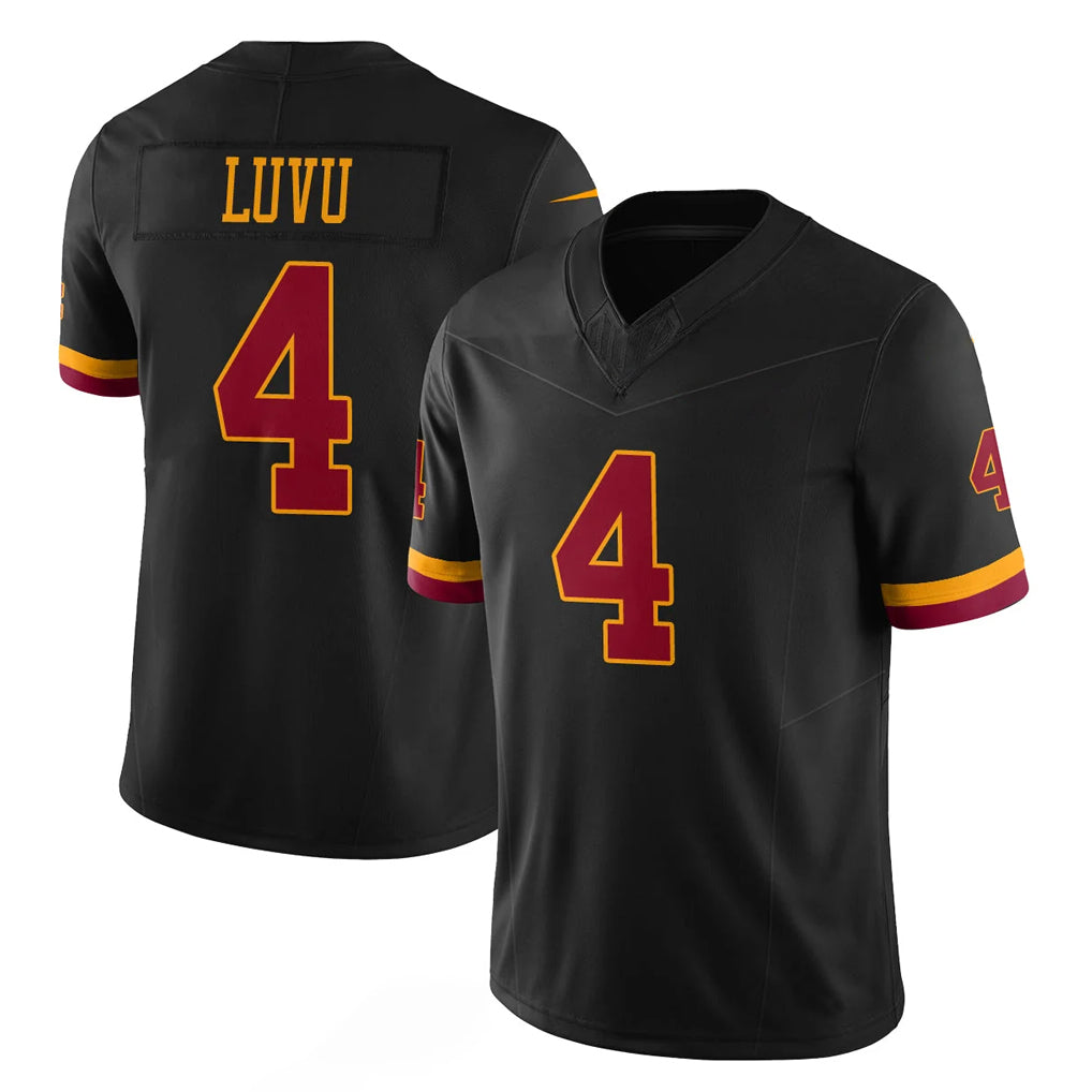 W.Commanders #4 Frankie Luvu Player Black Limited Vapor Home Game Odoa Stitched Jerseys