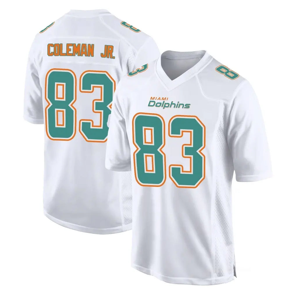 M.Dolphins #83 Kevin Coleman Jr. Player White Fashion Home Game Odoa Stitched Jerseys