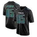 P.Eagles #65 Lane Johnson Player Carbon Black Fashion Home Game Odoa Stitched Jerseys