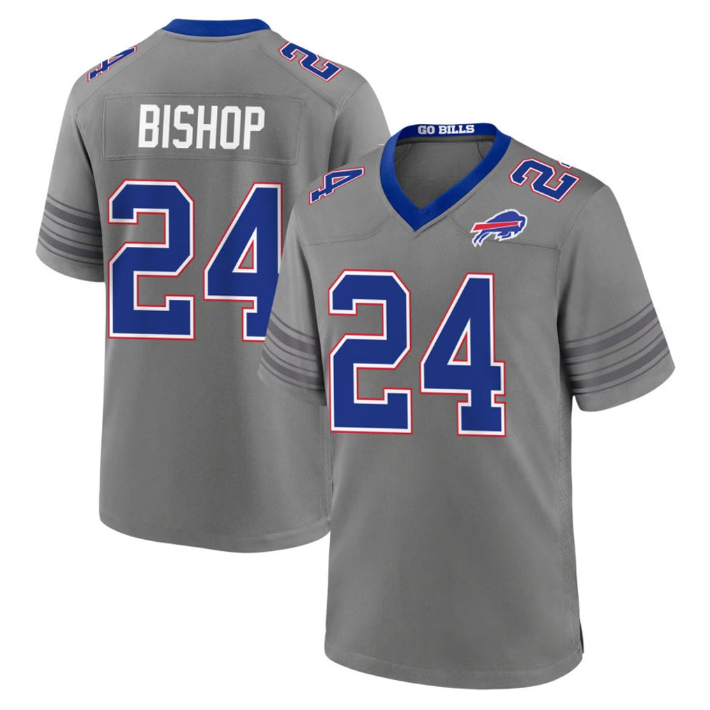 B.Bills #24 Cole Bishop Player Gray Nickel City Home Game Odoa Stitched Jerseys