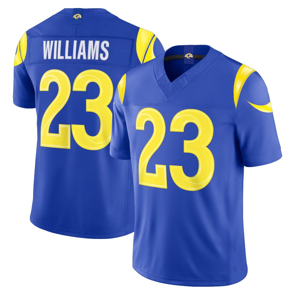 LA.Rams #23 Kyren Williams Player Royal Limited Vapor F.U.S.E. Odoa Stitched Jerseys