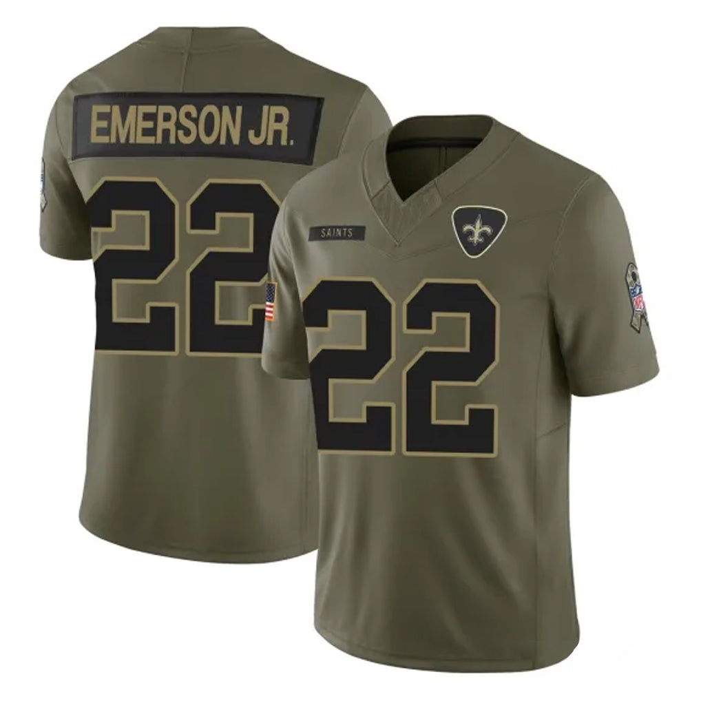 NO.Saints #22 Martin Emerson Jr. Player Olive 2025 Salute To Service Limited Odoa Stitched Jerseys