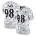 B.Ravens #98 Travis Jones Player Arctic Camo Salute to Service Limited Odoa Stitched Jerseys