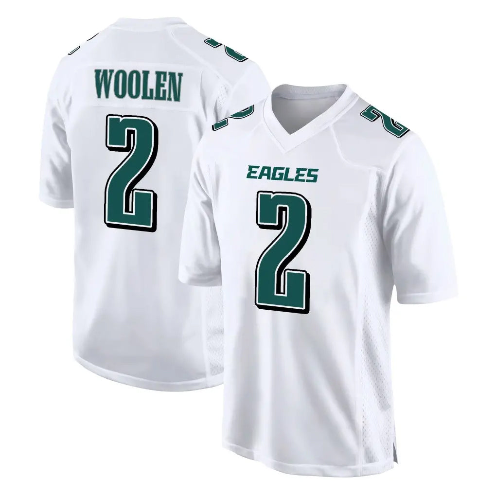 P.Eagles #2 Riq Woolen Player White Tundra Fashion Home Game Odoa Stitched Jerseys
