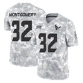 H.Texans #32 David Montgomery Player Arctic Camo Salute To Service Limited Game Odoa Stitched Jerseys