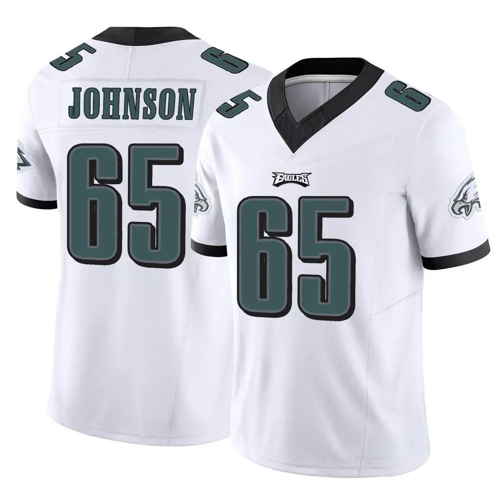 P.Eagles #65 Lane Johnson Player White Limited Vapor F.U.S.E. Home Game Odoa Stitched Jerseys