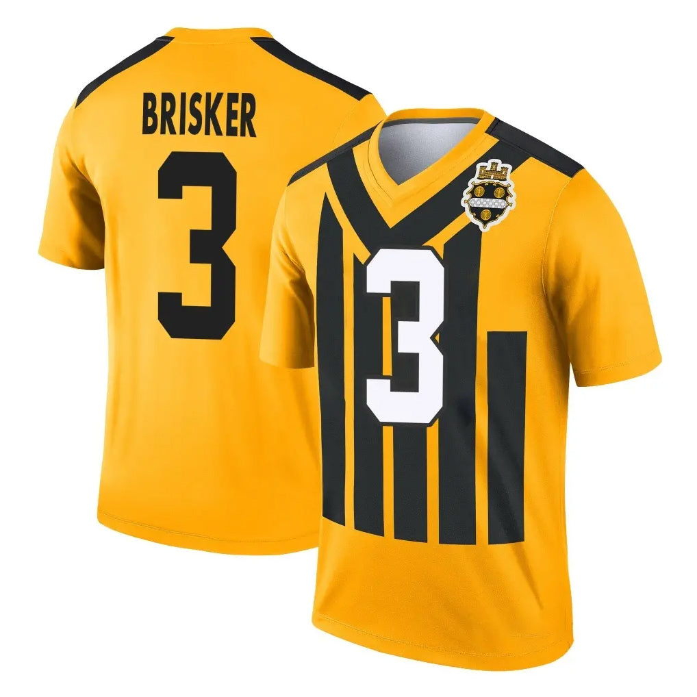 P.Steelers #3 Jaquan Brisker Player Gold Legend Limited 1933 Throwback Performance Home Game Odoa Stitched Jerseys