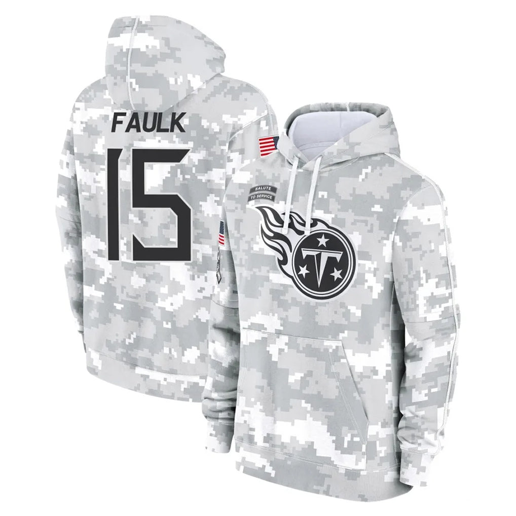 T.Titans #15 Keldric Faulk Player Camo Arctic Salute to Service Pullover Hoodies Home Game Odoa Stitched Jerseys
