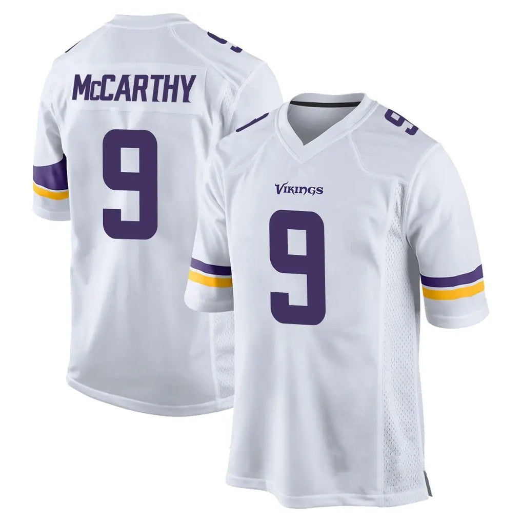 M.Vikings #9 J.J. McCarthy Player White Home Game Odoa Stitched Jerseys