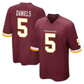 W.Commanders #5 Jayden Daniels Player Burgundy Team Color Home Game Odoa Stitched Jerseys