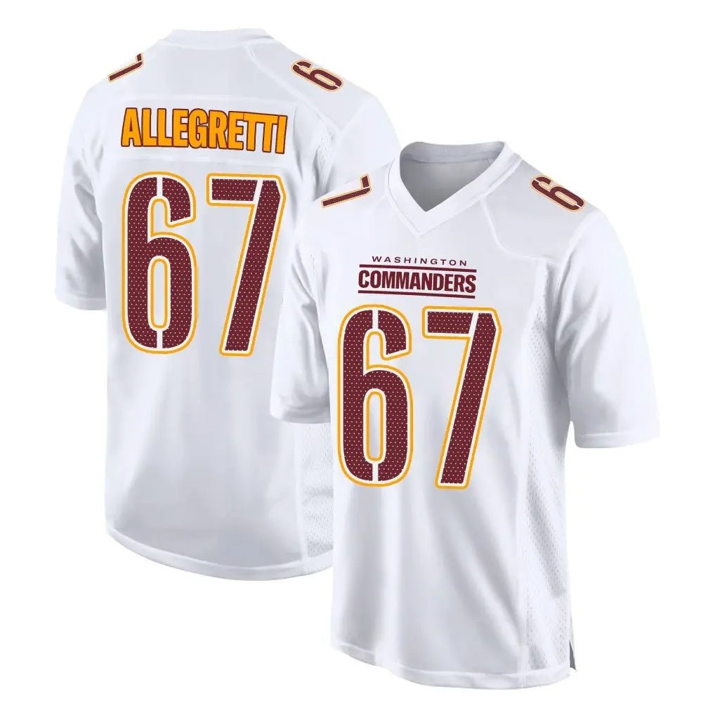 W.Commanders #67 Nick Allegretti Player White Tundra Fashion Home Game Odoa Stitched Jerseys