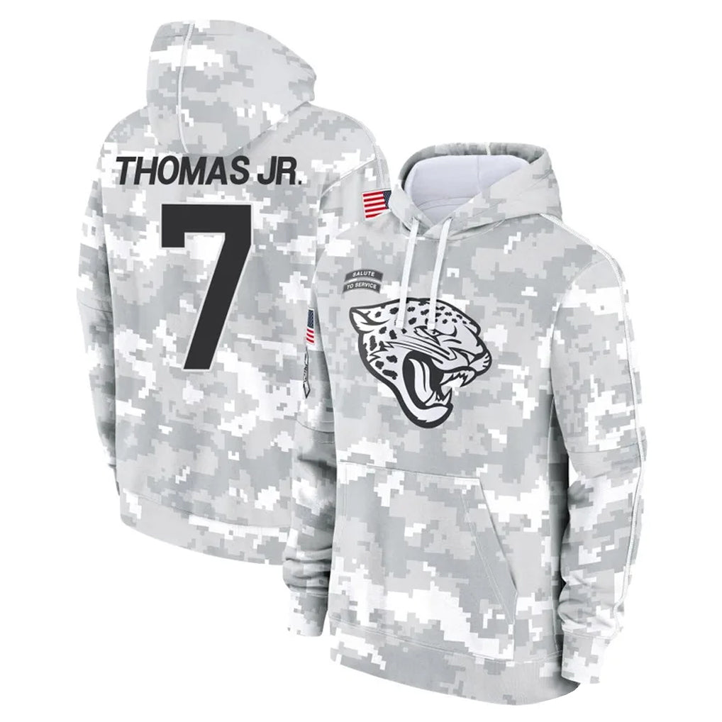 J.Jaguars #7 Brian Thomas Jr. Player Arctic Camo Salute to Service Hoodies Limited Game Odoa Stitched Jerseys
