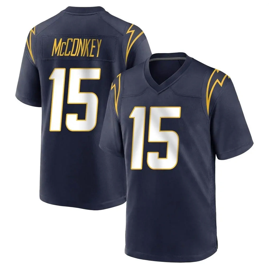 LA.Chargers #15 Ladd McConkey Player Navy Home Game Odoa Stitched Jerseys