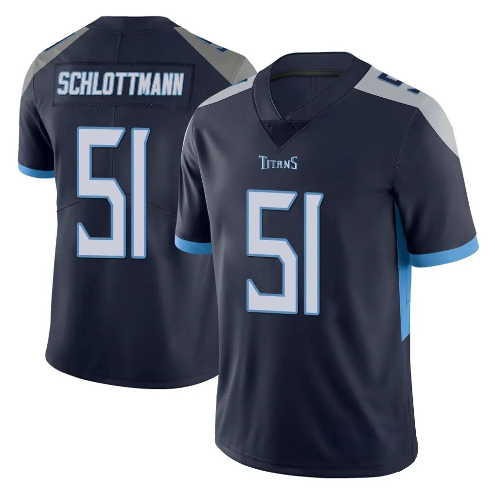 T.Titans #51 Austin Schlottmann Player Navy Limited Vapor Untouchable Home Game Odoa Stitched Jerseys