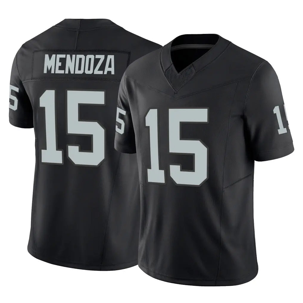 LV.Raiders #15 Fernando Mendoza Player Black Limited Vapor F.U.S.E. Home Game Odoa Stitched Jerseys