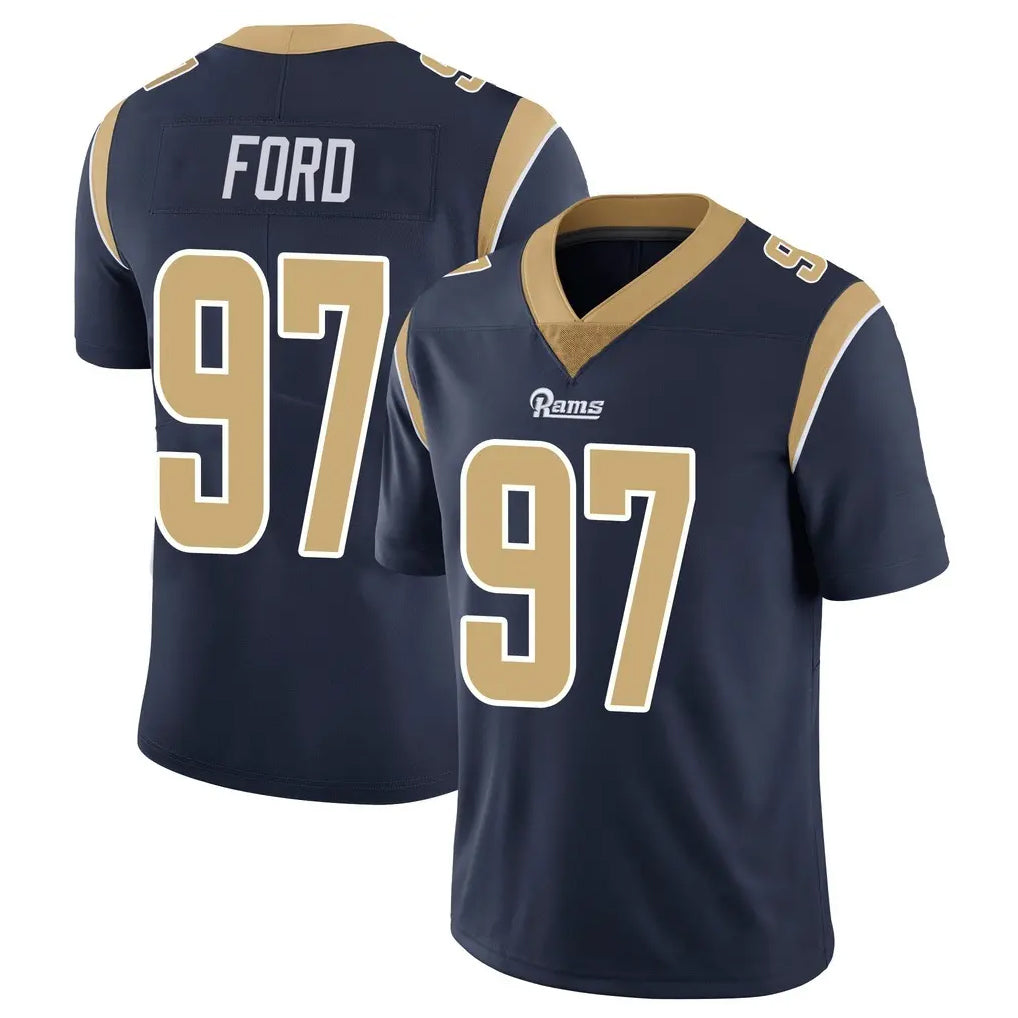 LA.Rams #97 Poona Ford Player Navy Limited Vapor Untouchable Home Game Odoa Stitched Jerseys
