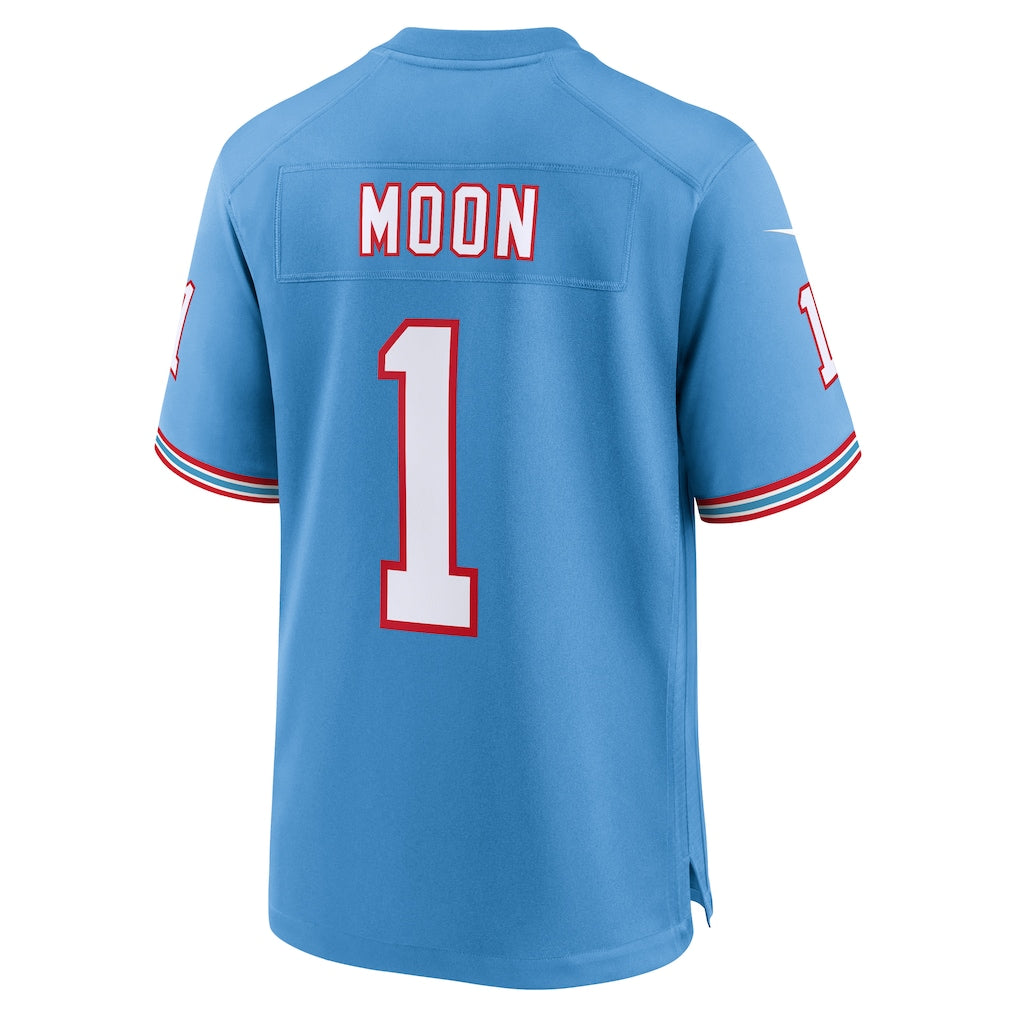 Odoa T.Titans #1 Warren Moon Light Blue Retired Player Alternate Game Jersey