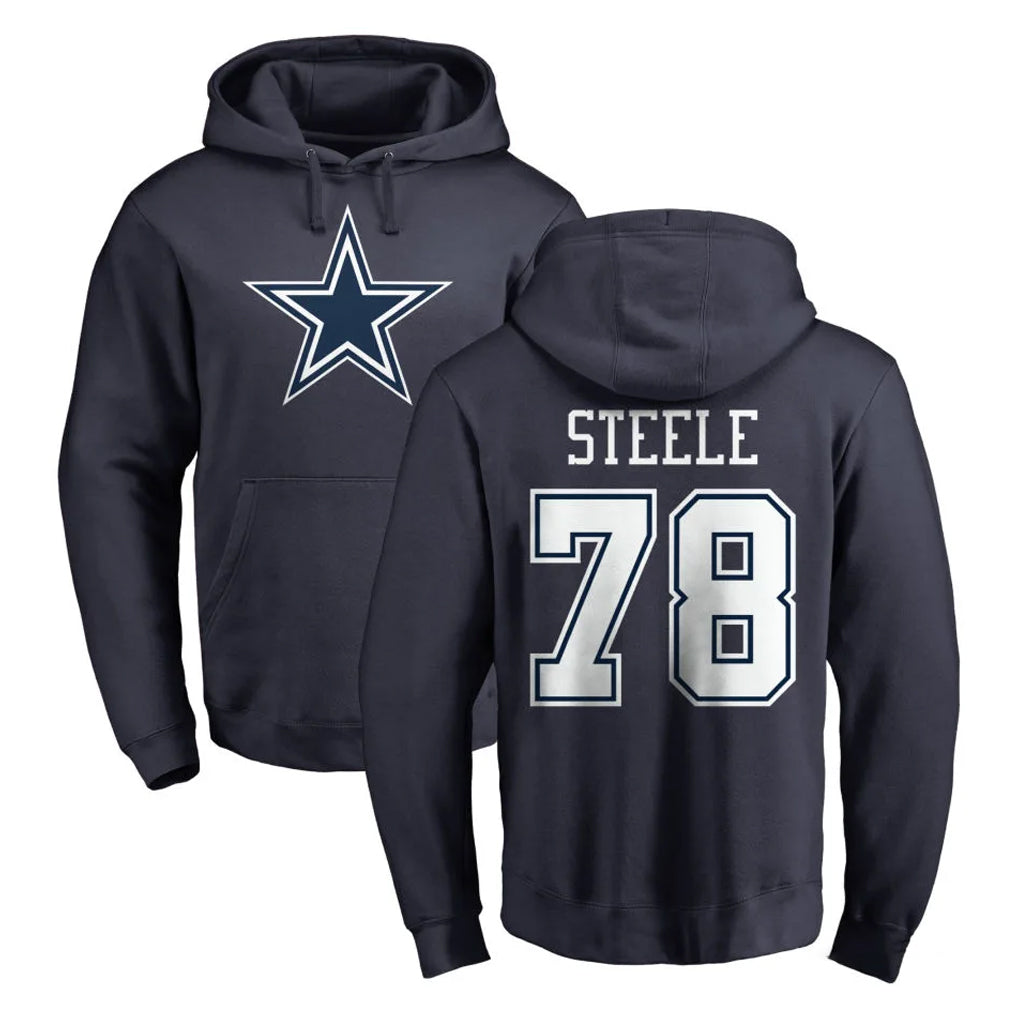 D.Cowboys #78 Terence Steele Player Navy Pullover Hoodies Limited Odoa Stitched Jerseys