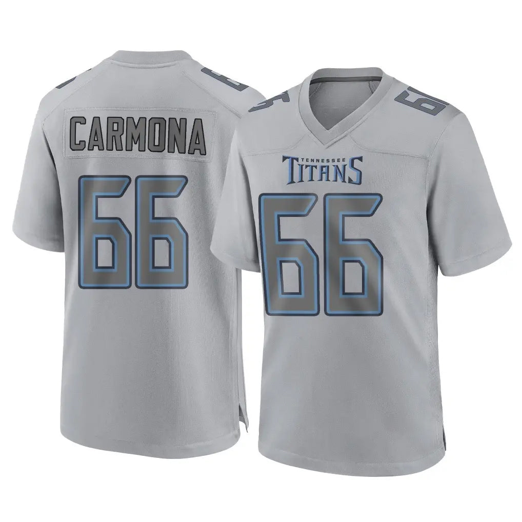 T.Titans #66 Fernando Carmona Jr. Player Gray Atmosphere Fashion Home Game Odoa Stitched Jerseys