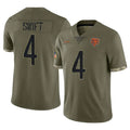 C.Bears #4 D'Andre Swift Player Olive Salute to Service Limited Game Odoa Stitched Jerseys