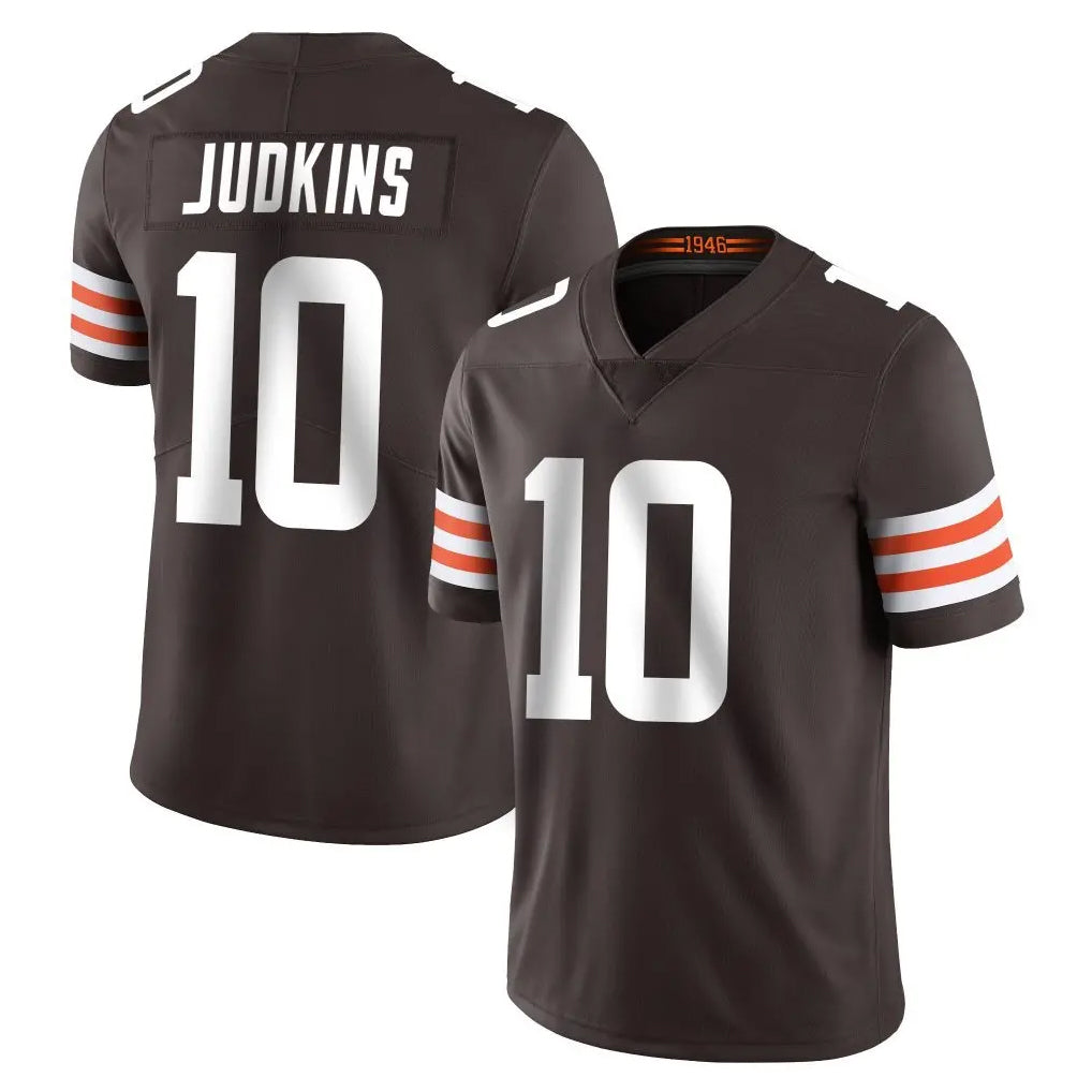 C.Browns #10 Quinshon Judkins Player Brown Color Vapor Untouchable Limited Home Game Odoa Stitched Jerseys