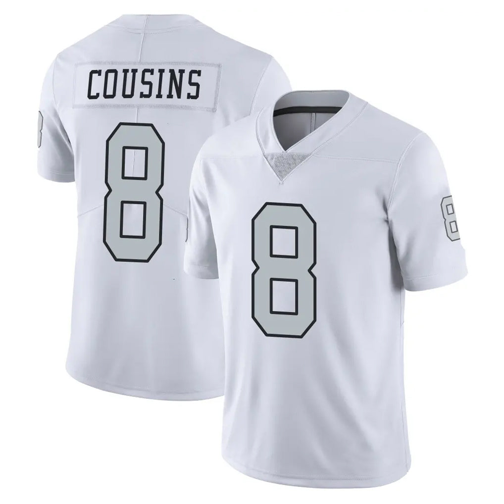 LV.Raiders #8 Kirk Cousins Player White Limited Color Rush Home Game Odoa Stitched Jerseys