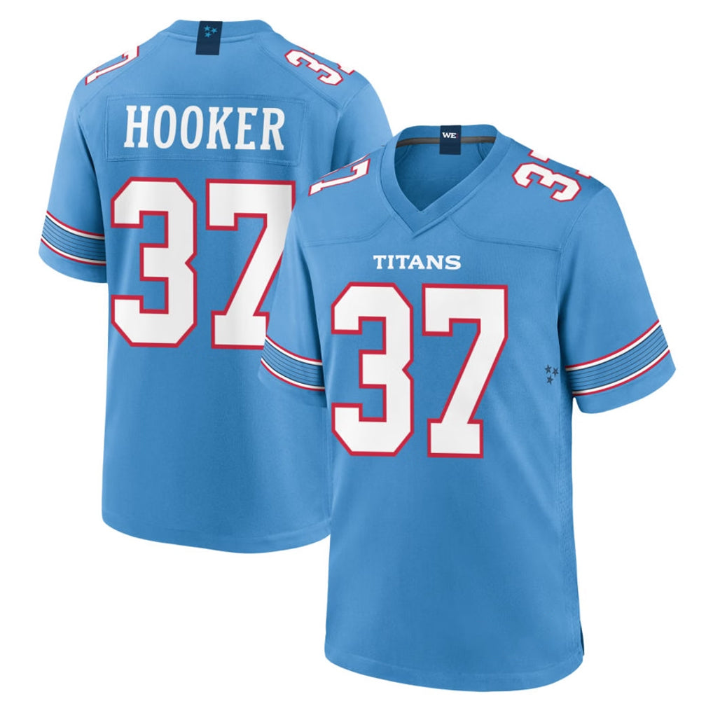 T.Titans #37 Amani Hooker Player Light Blue 2026 Game Home Odoa Stitched Jerseys