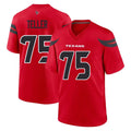 H.Texans #75 Wyatt Teller Player Red Alternate Home Game Odoa Stitched Jerseys