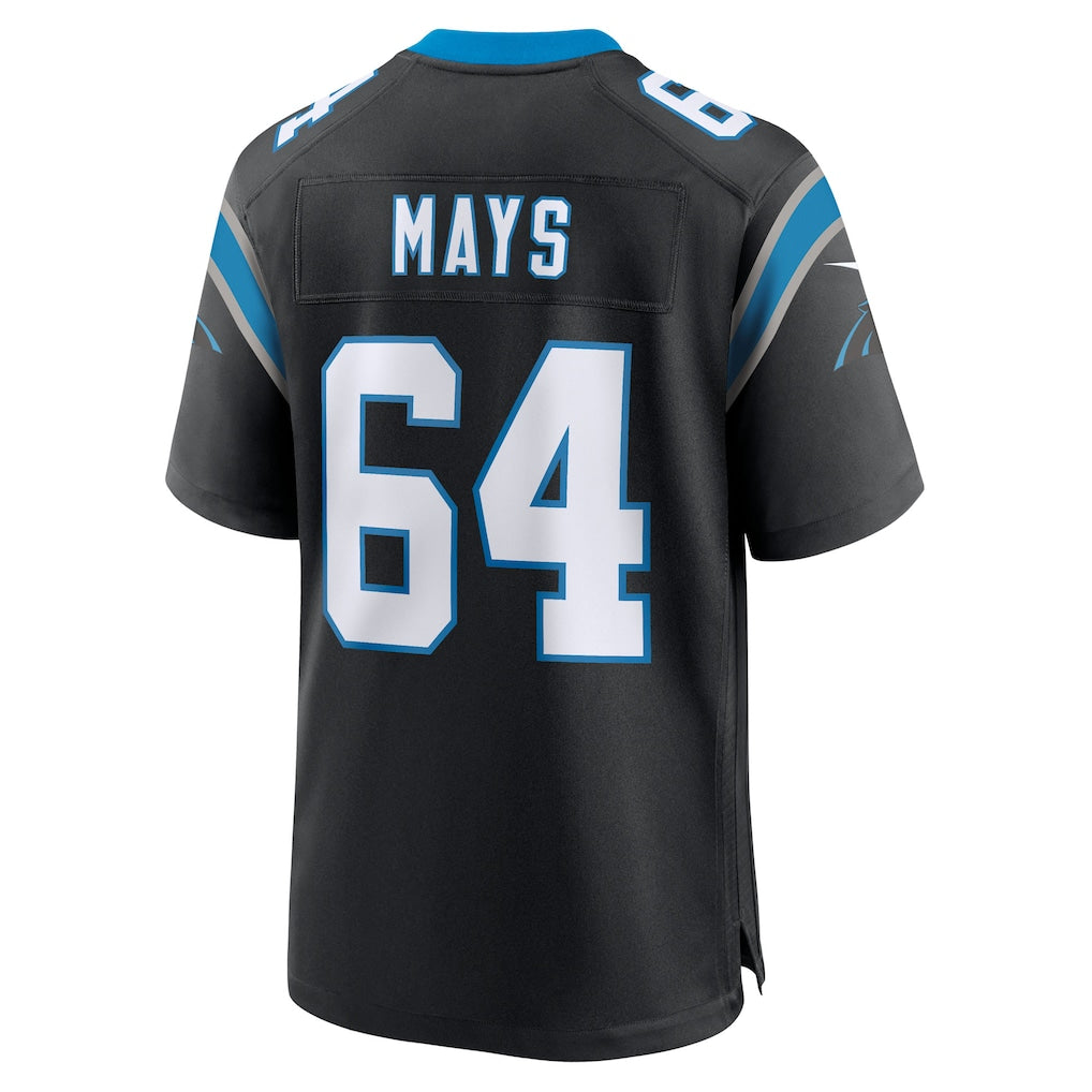 Odoa C.Panthers #64 Cade Mays Black Team Game Jersey
