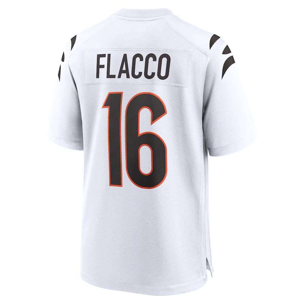 C.Bengals #16 Joe Flacco Player White Home Game Odoa Stitched Jerseys