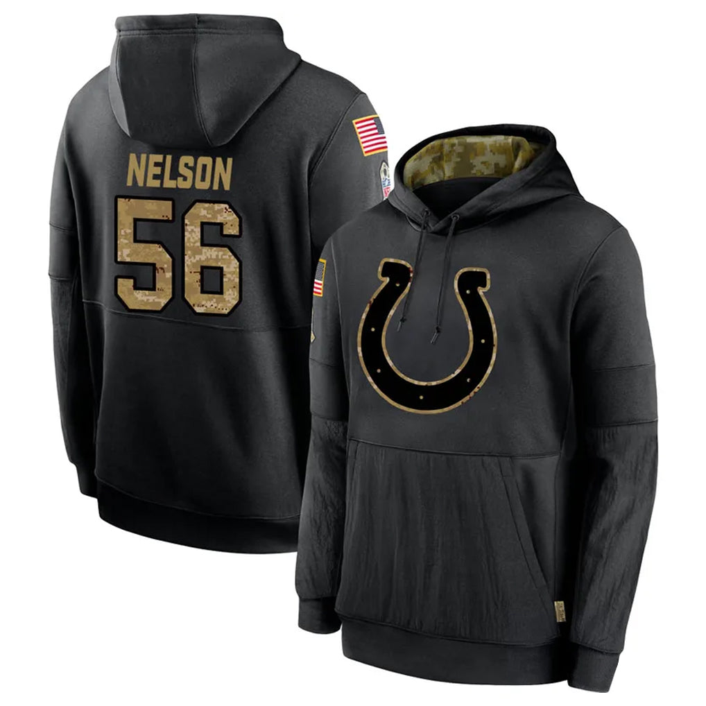 IN.Colts #56 Quenton Nelson Player Black Salute to Service Hoodies Limited Game Odoa Stitched Jerseys