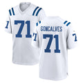 IN.Colts #71 Matt Goncalves Player White Home Game Odoa Stitched Jerseys