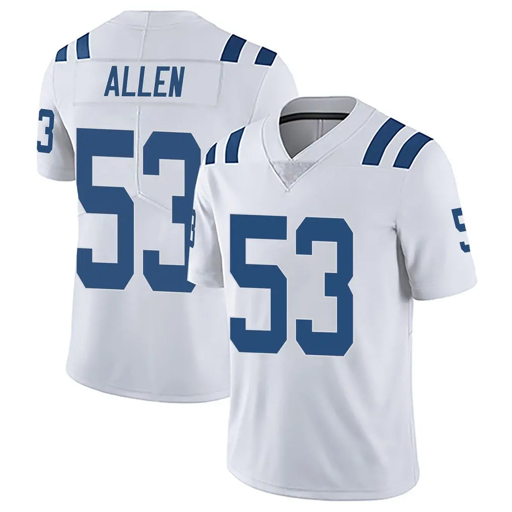 IN.Colts #53 CJ Allen Player White Limited Vapor Untouchable Home Game Odoa Stitched Jerseys