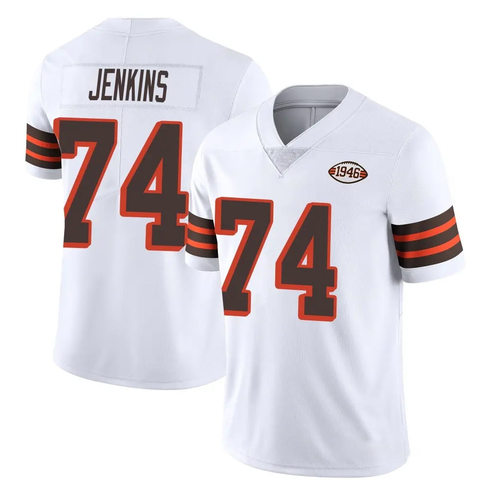 C.Browns #74 Elgton Jenkins Player White Limited  Vapor 1946 Collection Alternate Game Odoa Stitched Jerseys