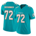 M.Dolphins #72 Jonah Savaiinaea Player Aqua Limited Vapor F.U.S.E. Home Game Odoa Stitched Jerseys