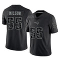 NE.Patriots #55 Jared Wilson Player Black Reflective LImited Home Game Odoa Stitched Jerseys